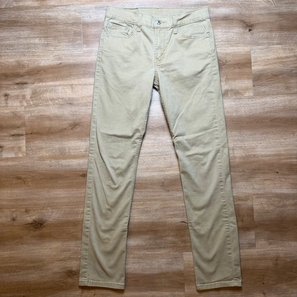 Levi's 511 Slim Fit Pants Mens 30x32 Khaki Tan Stretch Twill Chino Modern Preppy